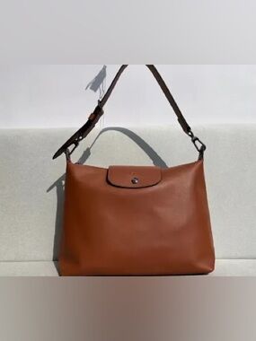 Longchamp Leather Hobo Shoulder Bag